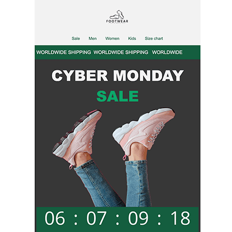 Cyber Monday Countdown Product Feature